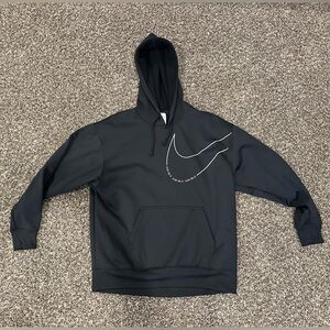Nike Black Hoodie with White Graphic, size S